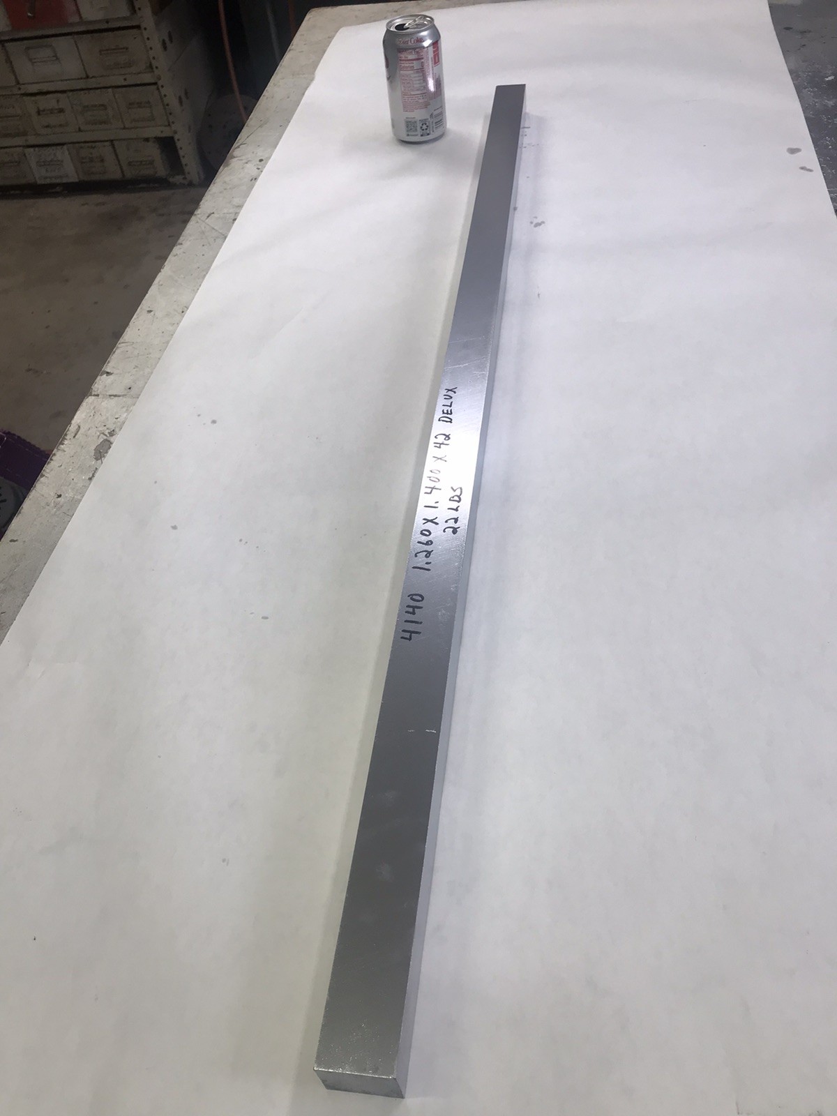 4140 STEEL Deluxe 1.260×1.400×42″ flat and square FREE SHIPPING
