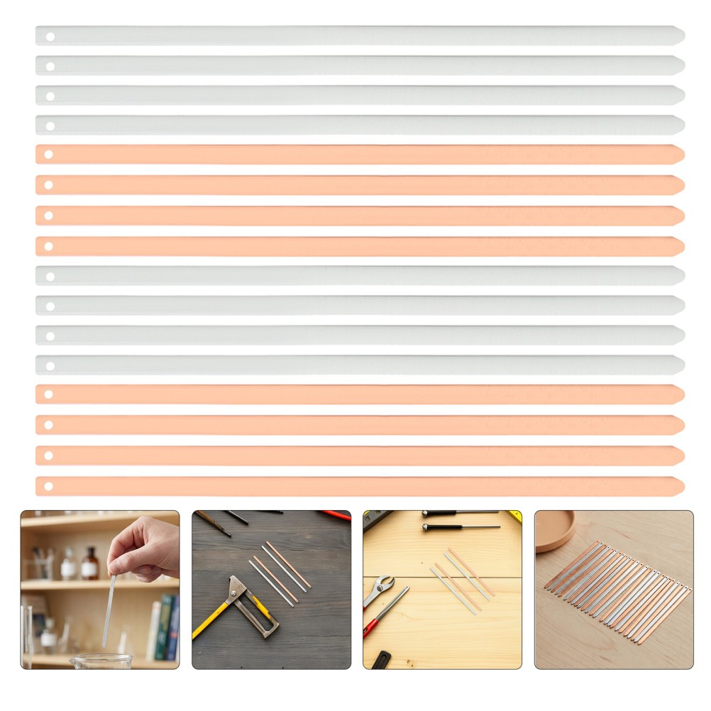 20 Pairs Copper and Zinc Rods Set Electroplating Kit Fruit Plate