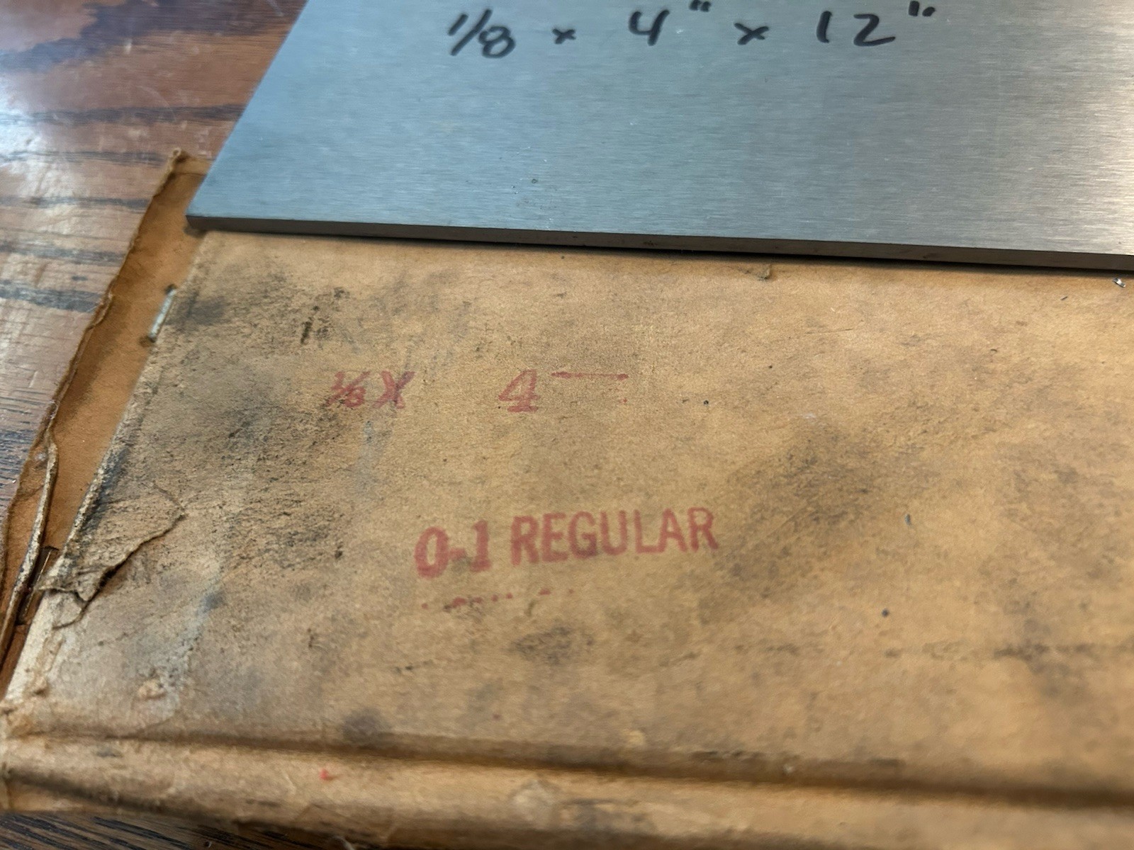 O1 Tool Steel, flat bar, 1/8″ x 4″ x 12″