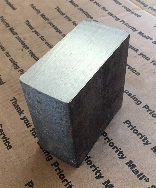 2 X 4 X 4″ THICK BLOCK Steel Bar Target Plate Blacksmith Bench Hammer Plate