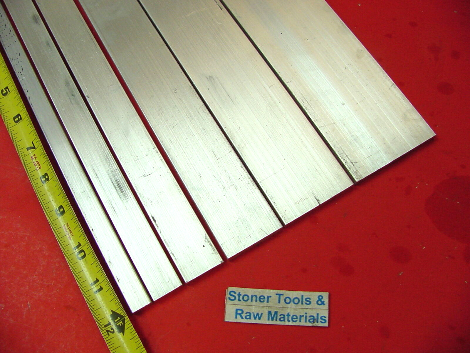 6 Piece 1/4″x 12″x 1/2″ to 2-1/2″ ALUMINUM FLAT BAR STOCK ASSORTMENT 6061 #2.5