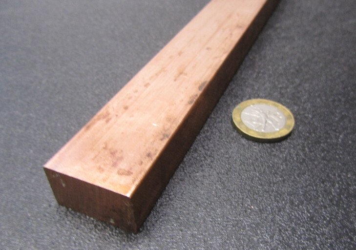 182 Copper Bar 5/8″ Thick x 1.0″ Wide x 3 Foot Length