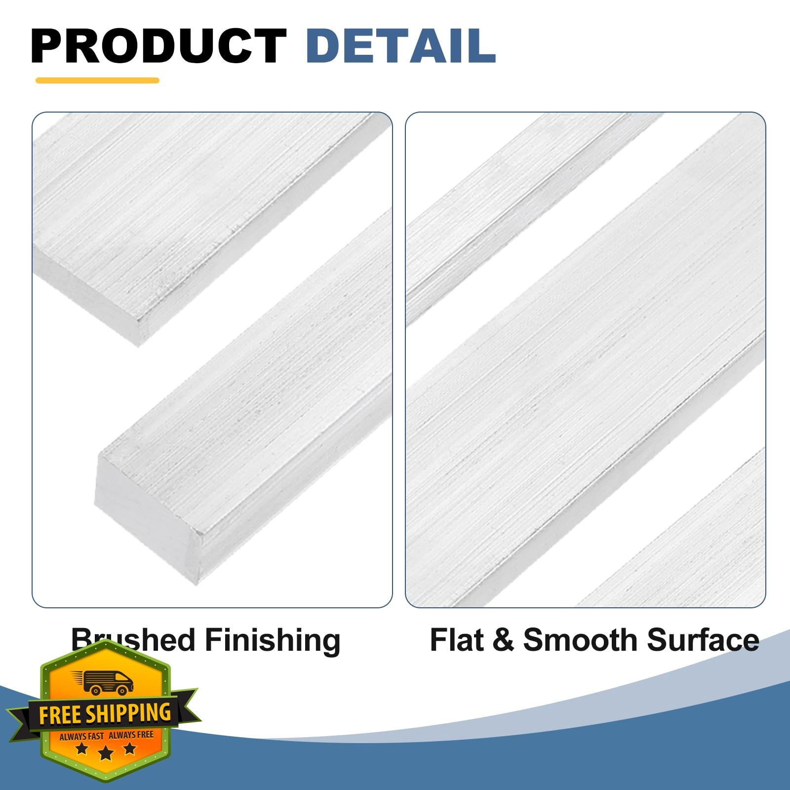 MECCANIXITY Aluminum Flat Bar 2Pcs 5/8″x1-3/16″x8″