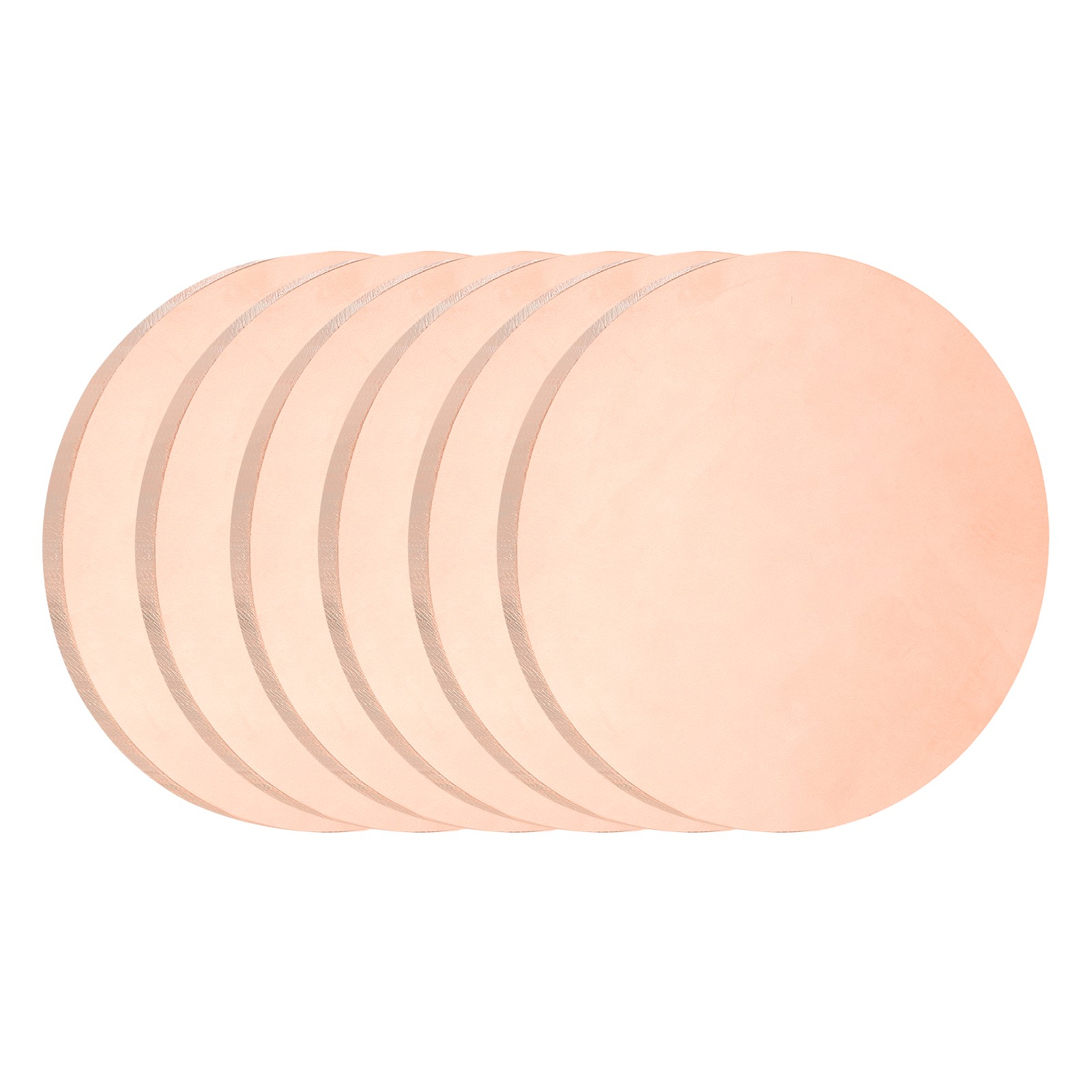 6Pcs Copper Round Plate, 0.04″ Thick 0.8″ Dia C1100 Pure Copper Sheet