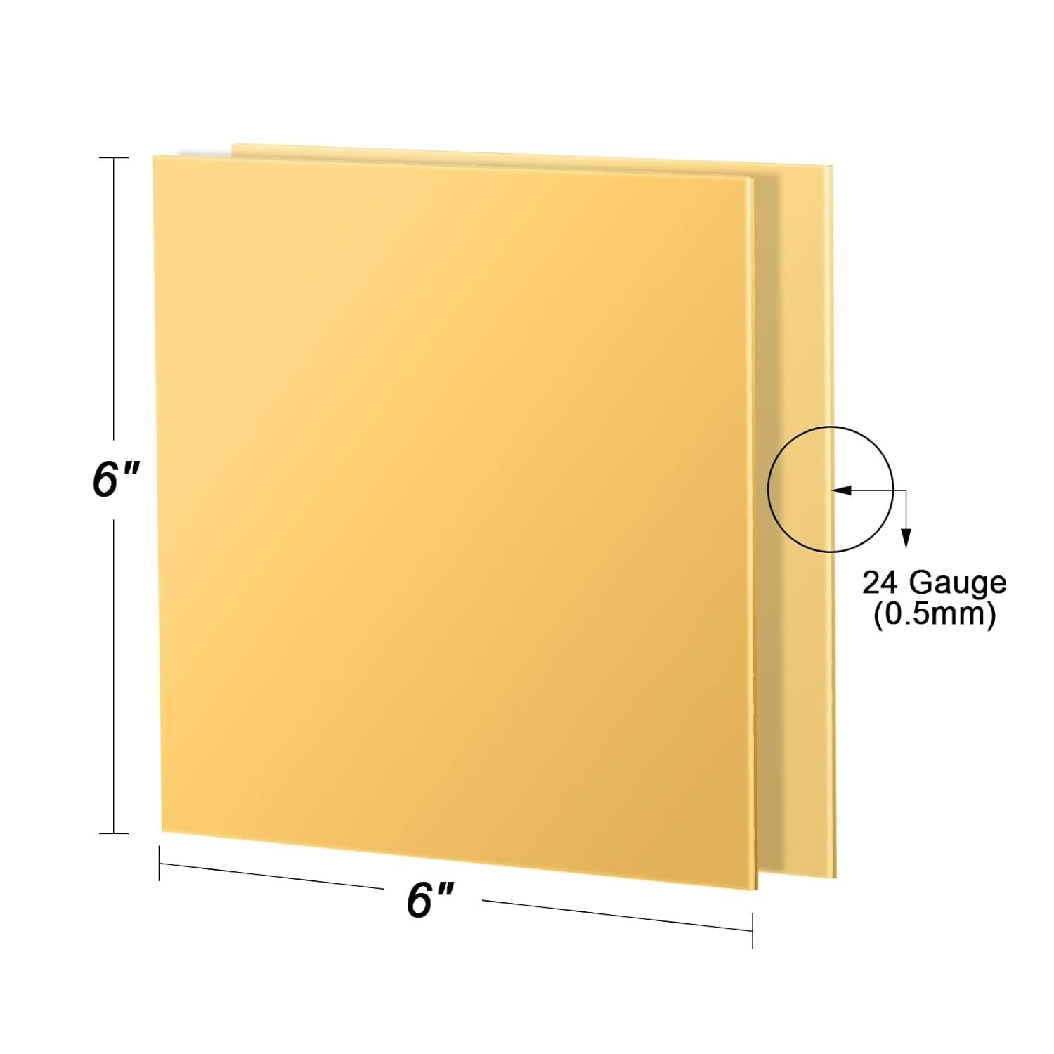 Brass Sheets 24 Gauge 0.5mm Thick H62 Protective Film