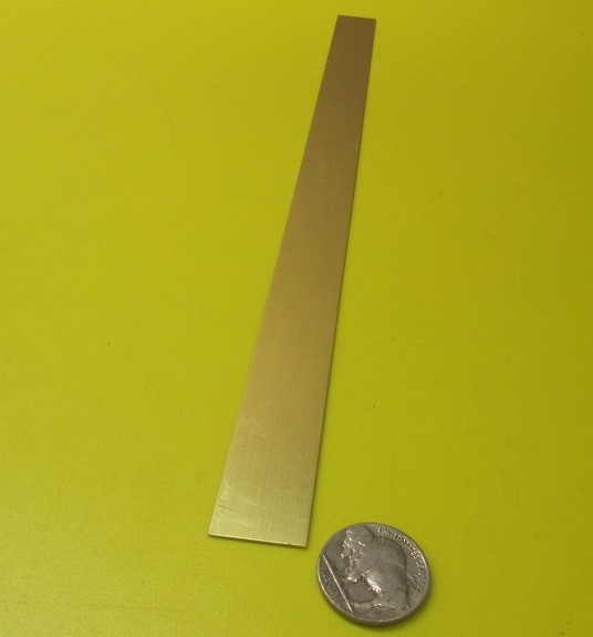260 Brass Flat Bar .016″ (+/- 0.002″) Thick x 3/4″ Wide x 1 Foot Length, 8 Units