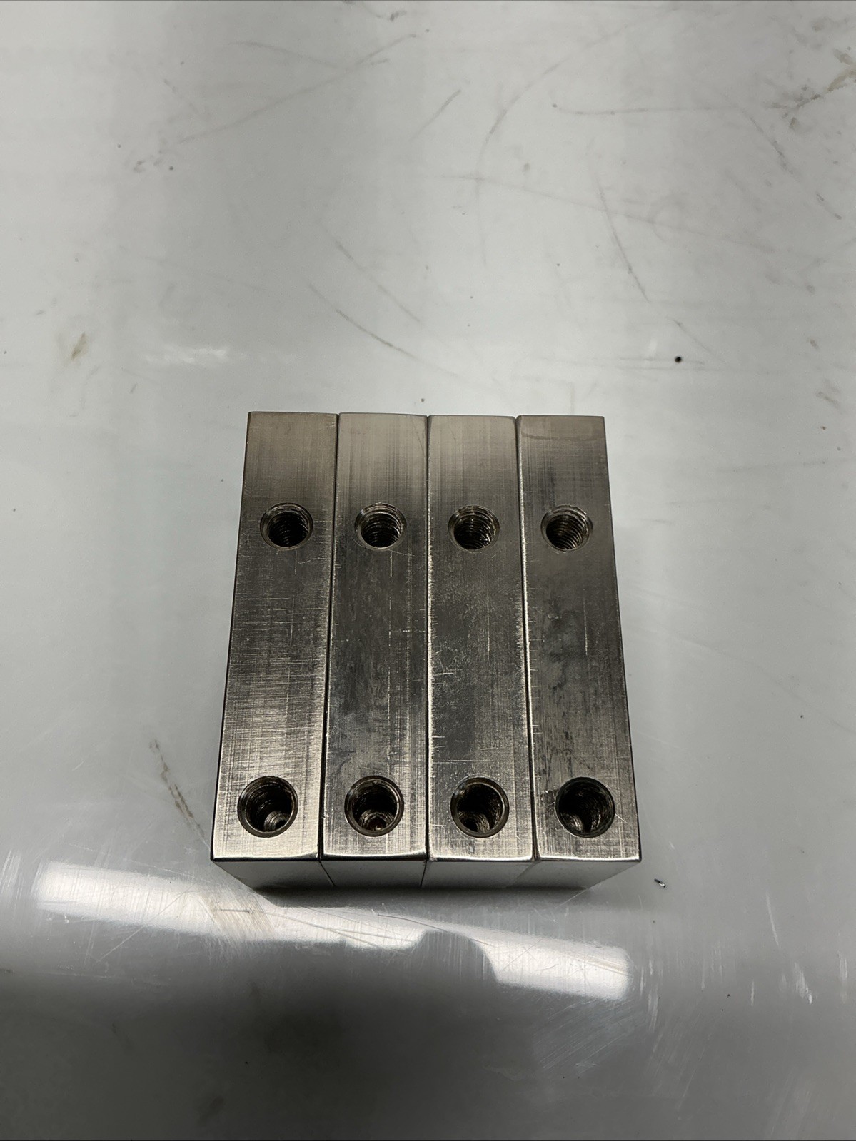 Machined Aluminum Mounting Block Flange Plate PN 132641 Rev A Lot Of 4. X-601