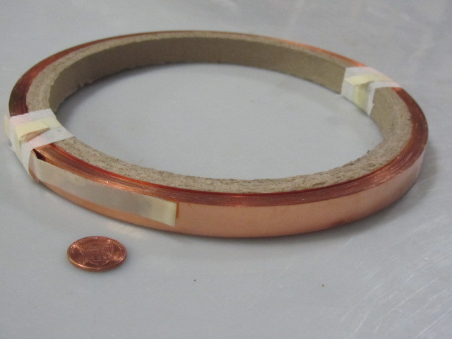 110 Copper Foil Soft Temper .005″ Thick x 1/2″ Wide x 100 Foot Length