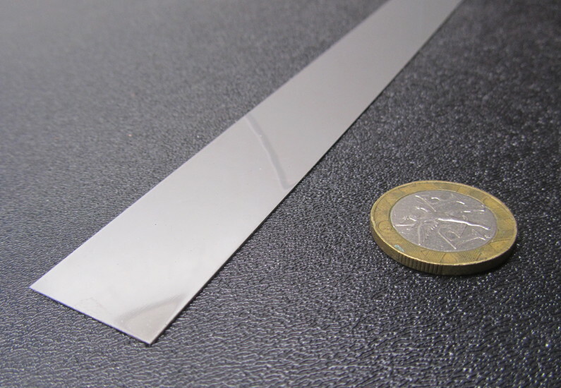 301 Stainless Steel Sheet Shim, .004″ (+/-.0003″) x 1.0″ x 5 Foot Length