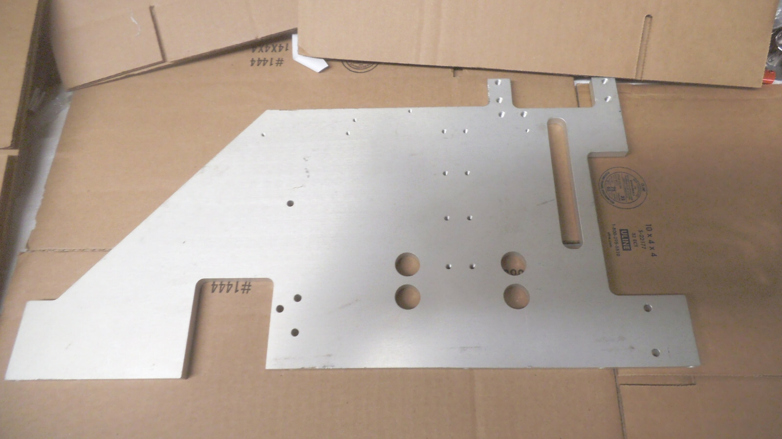 Aluminum plate or bracket, 19-3/8″ x 9-7/8″ x point 380″ thick