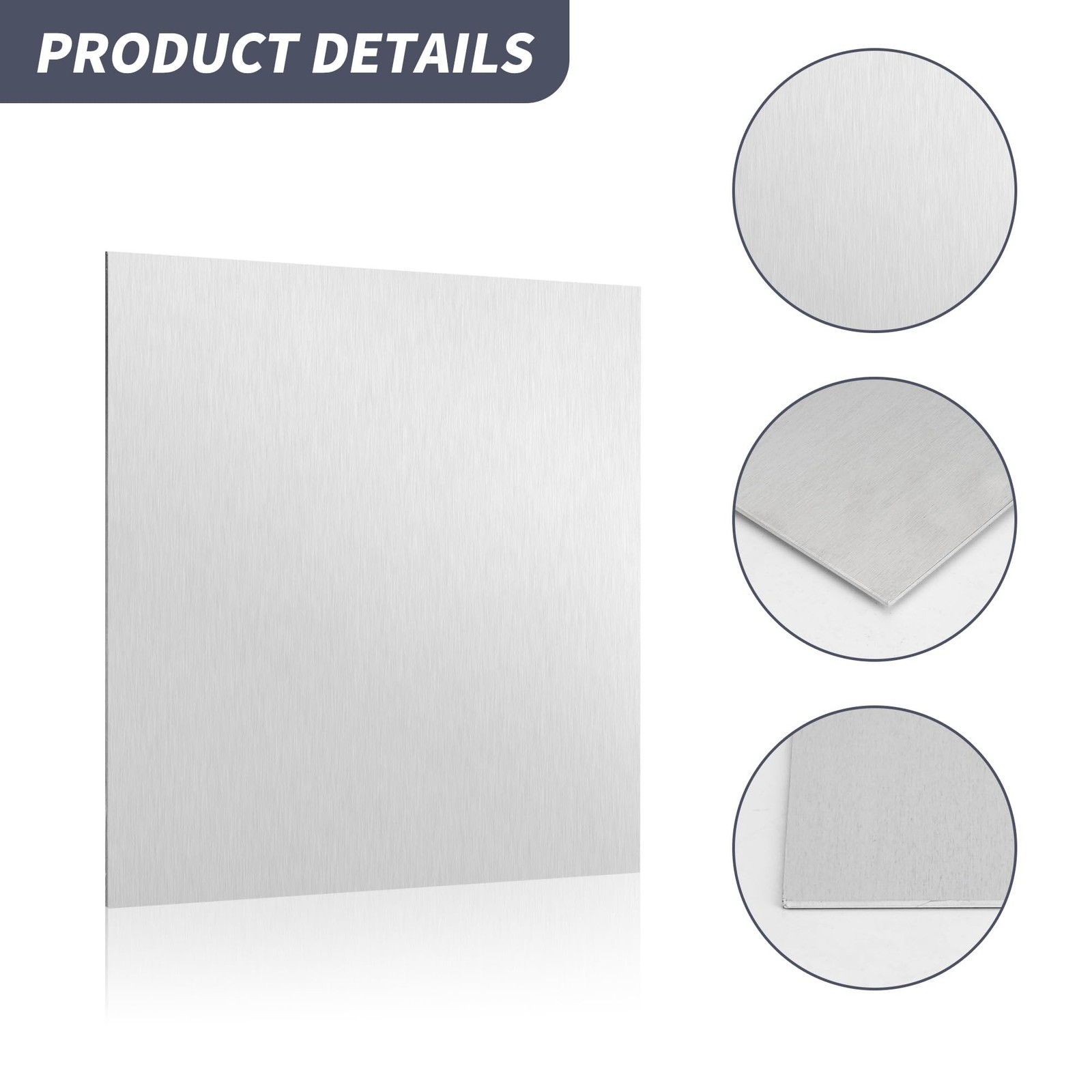4 Pack 6061 T651 Aluminum Sheet Metal, 12 x 12 x 1/16 Inch