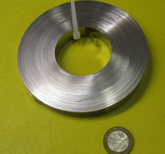 301 Stainless Steel Sheet Shim, .010″ (+/-.0007″) x 1/2″ x 100 Foot Length