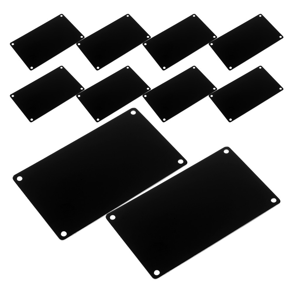 10 Pcs Stainless Steel Nameplate Blank Engraving Plates Metal Tags Aluminium