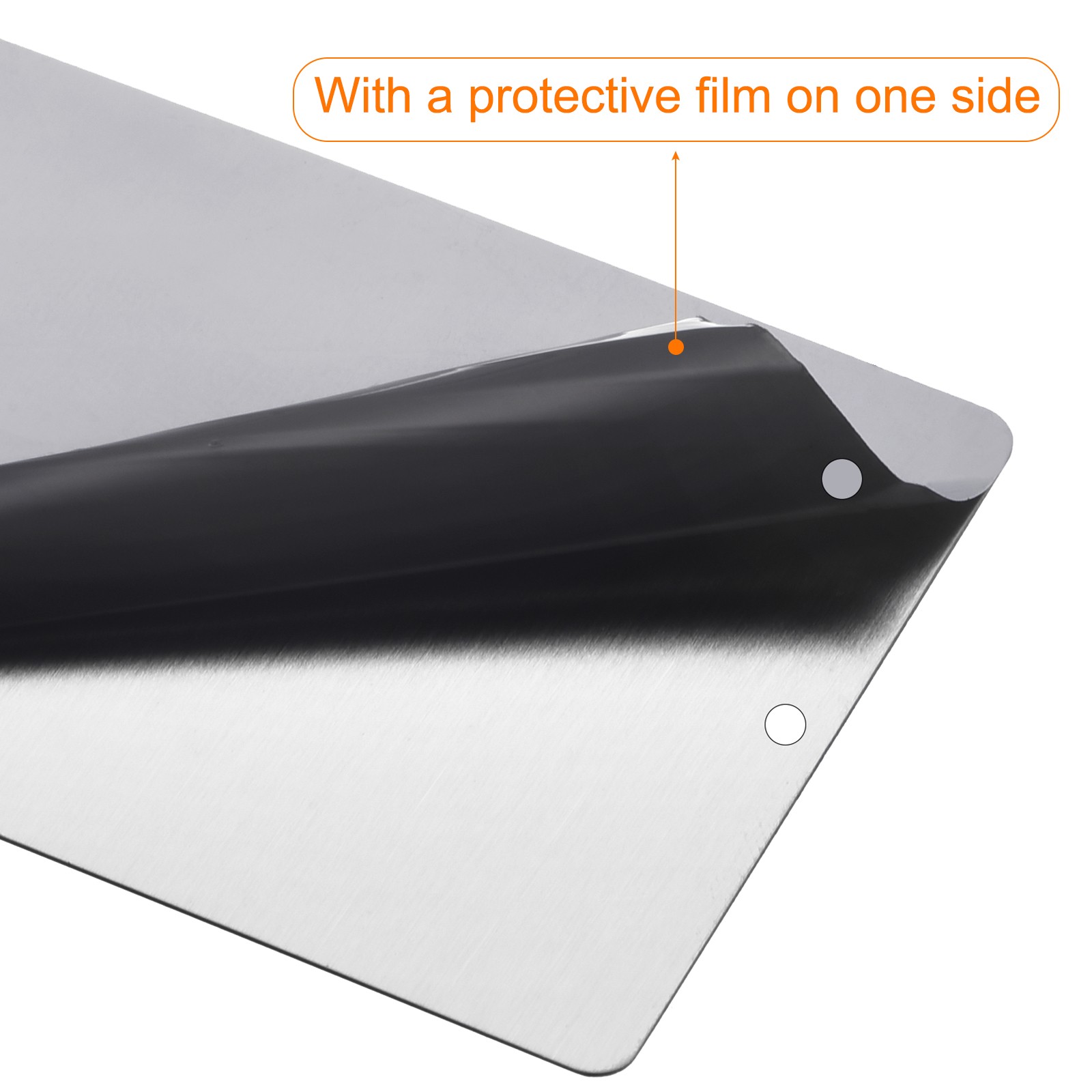 50x22x0.4mm Brushed Stainless Steel Blank Metal Card with Hole Silver Tone 15Pcs