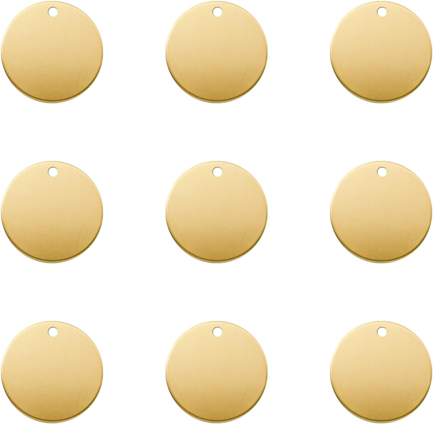 3/4 Inch Circle Brass Blanks 14Ga. Thick Smooth Edges Brass round Disc Tags for
