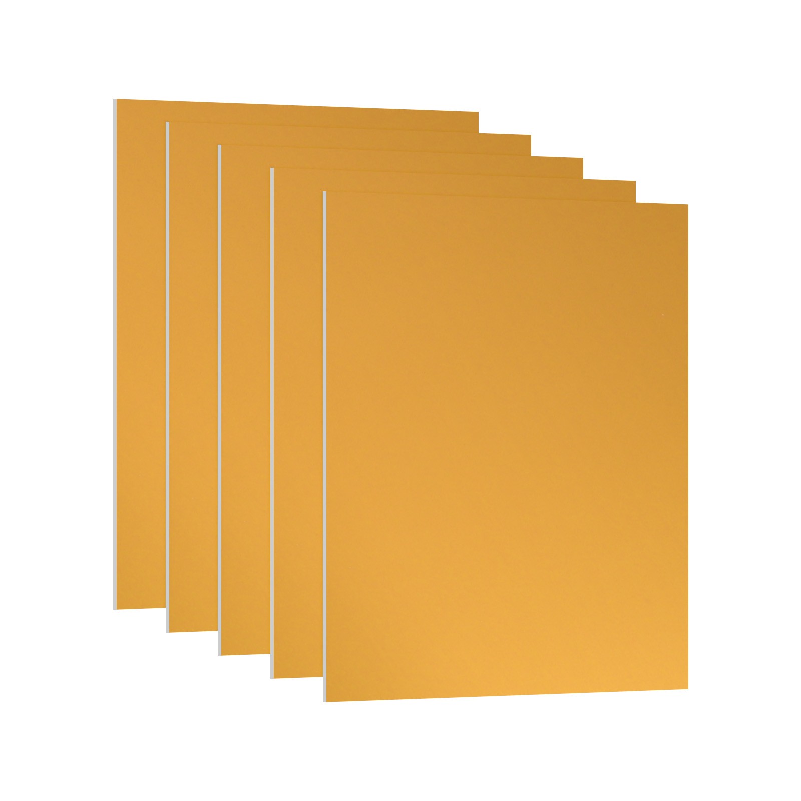 7x5x1/32inch Anodized Aluminum Sheet, 5Pcs Aluminum Plate, Yellow