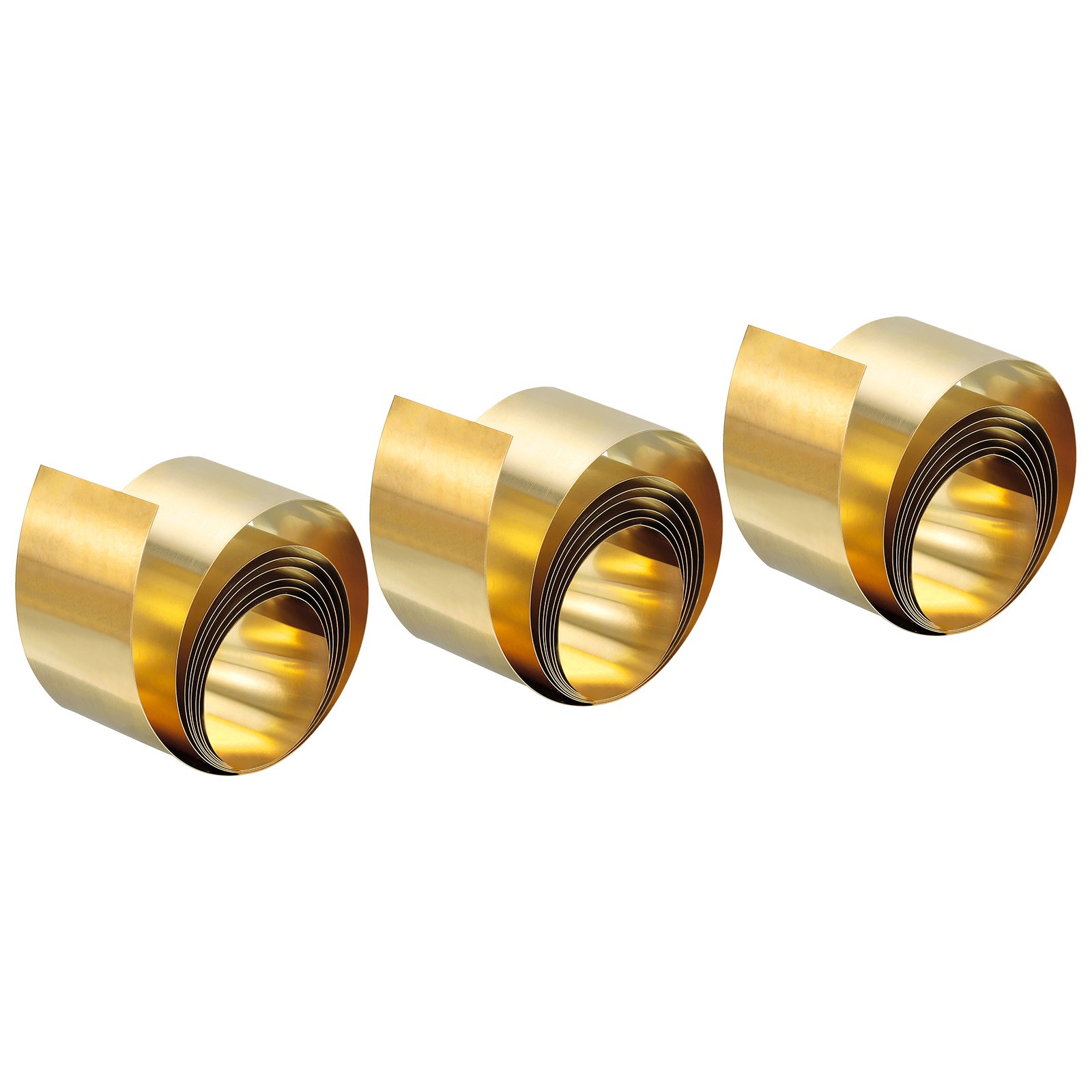Brass Sheet Roll, 3Pcs 0.1x30x1000mm Brass Foil Roll Brass Strip Gold