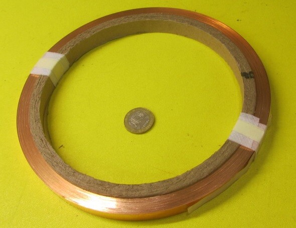 110 Copper Foil Soft Temper .007″ Thick x 1/2″ Wide x 100 Foot Length