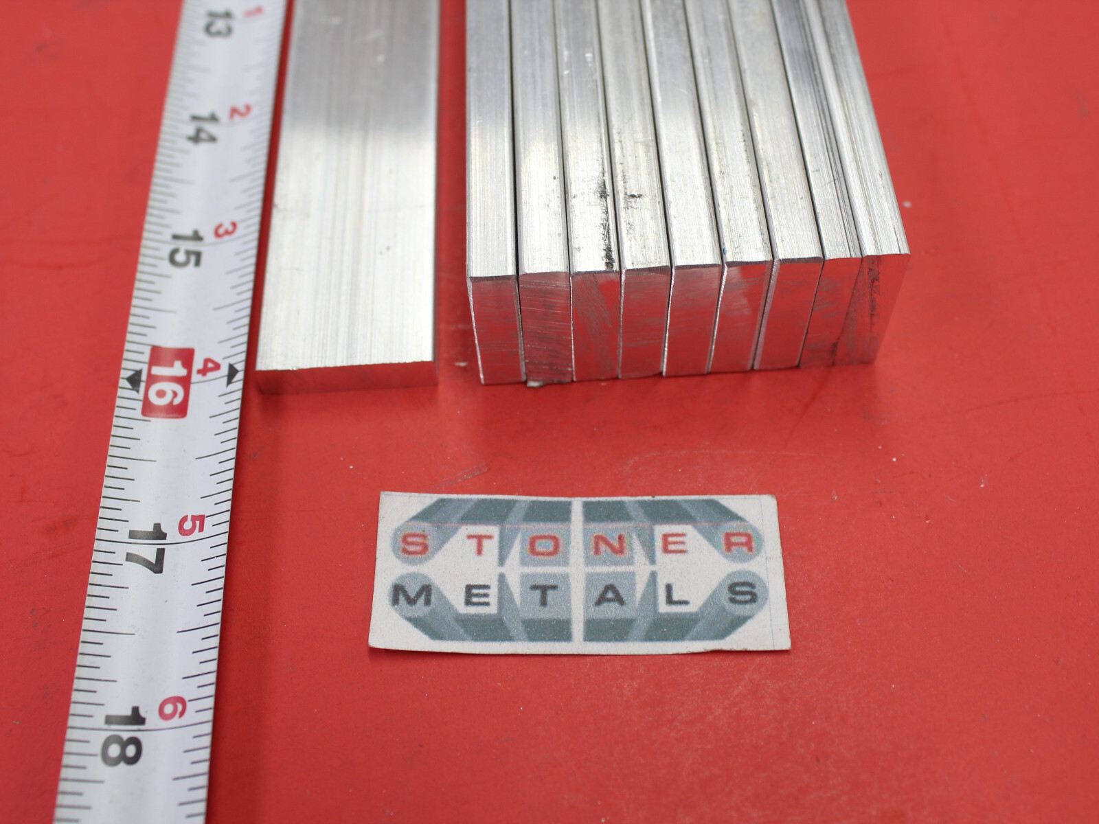10 pieces 1/4″ X 1″ ALUMINUM 6061 FLAT BAR 16″ long T6511 Solid Mill Stock Plate