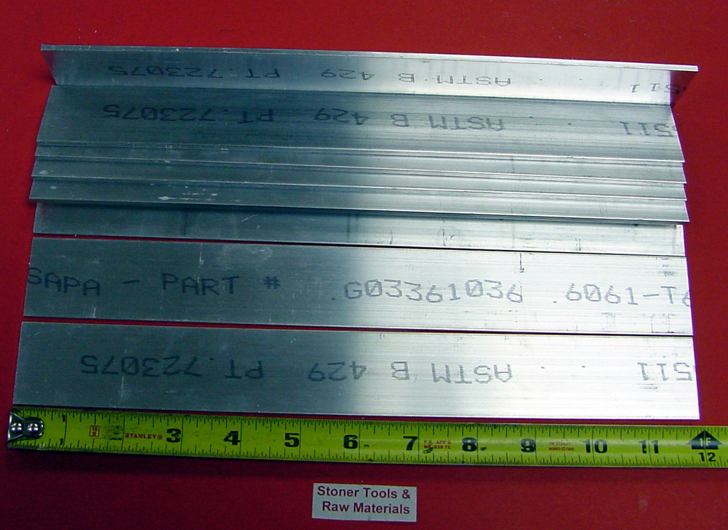 8 Pieces 1/8″ X 1-1/2″ ALUMINUM 6061 FLAT BAR 12″ long Extruded Mill Bar Stock