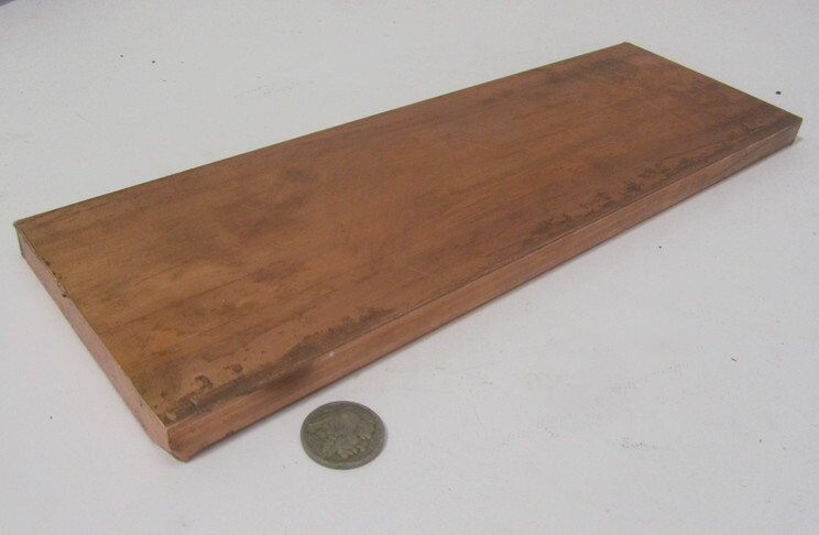 110 Copper Bar 1/2 Hard, 1/2″ Thick x 4.0″ Wide x 1 Ft Length
