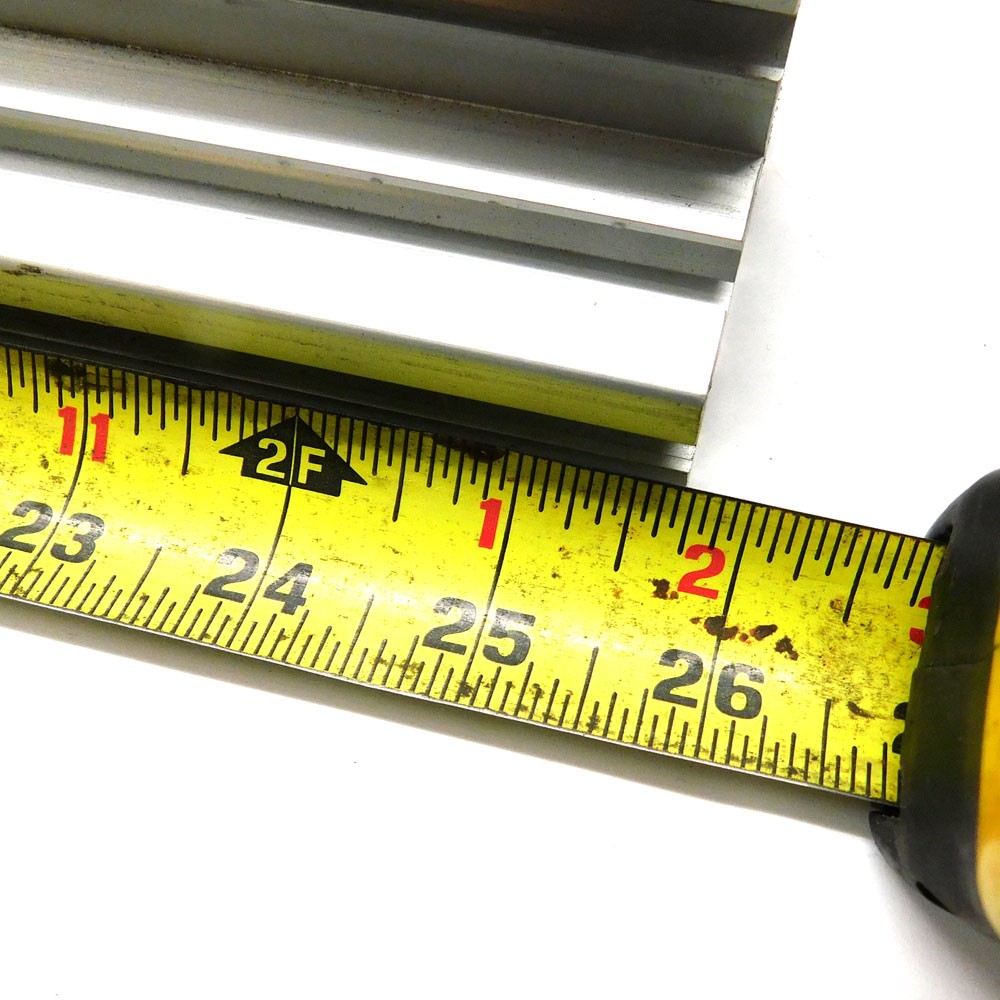 (Lot of 2) 25.5″ x 2.5″ x 2.5″ L-Shaped Aluminum T-Slot Modular Extrusion Bars