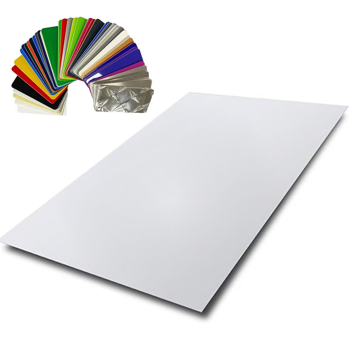 Aluminum Sheet, Painted,Extreme Green/White, 0.040″ x 30″ x 48″ VP 1 Side