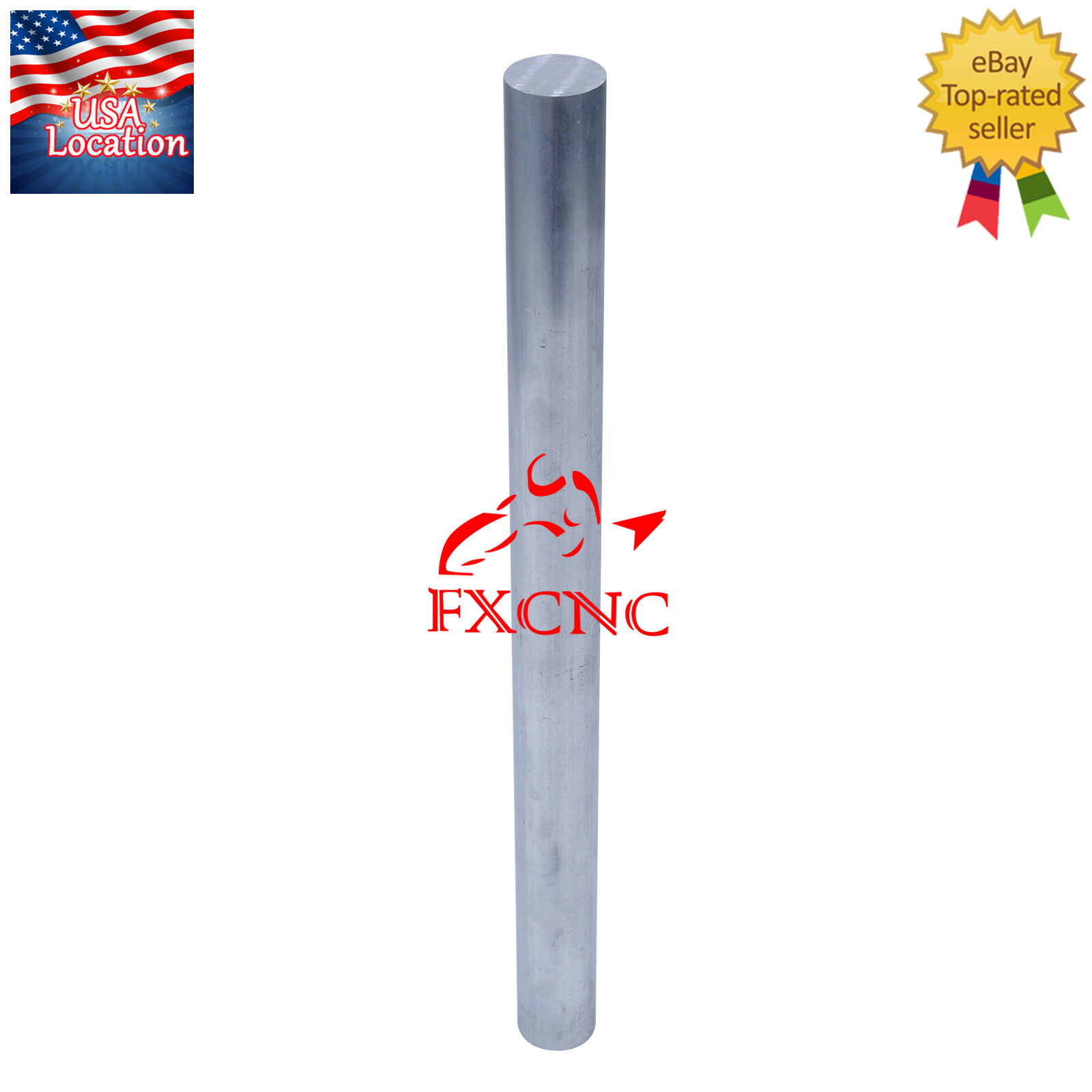 2 Piece T6061 Aluminum Solid Rod Stick Material Length 330mm Width 25mm