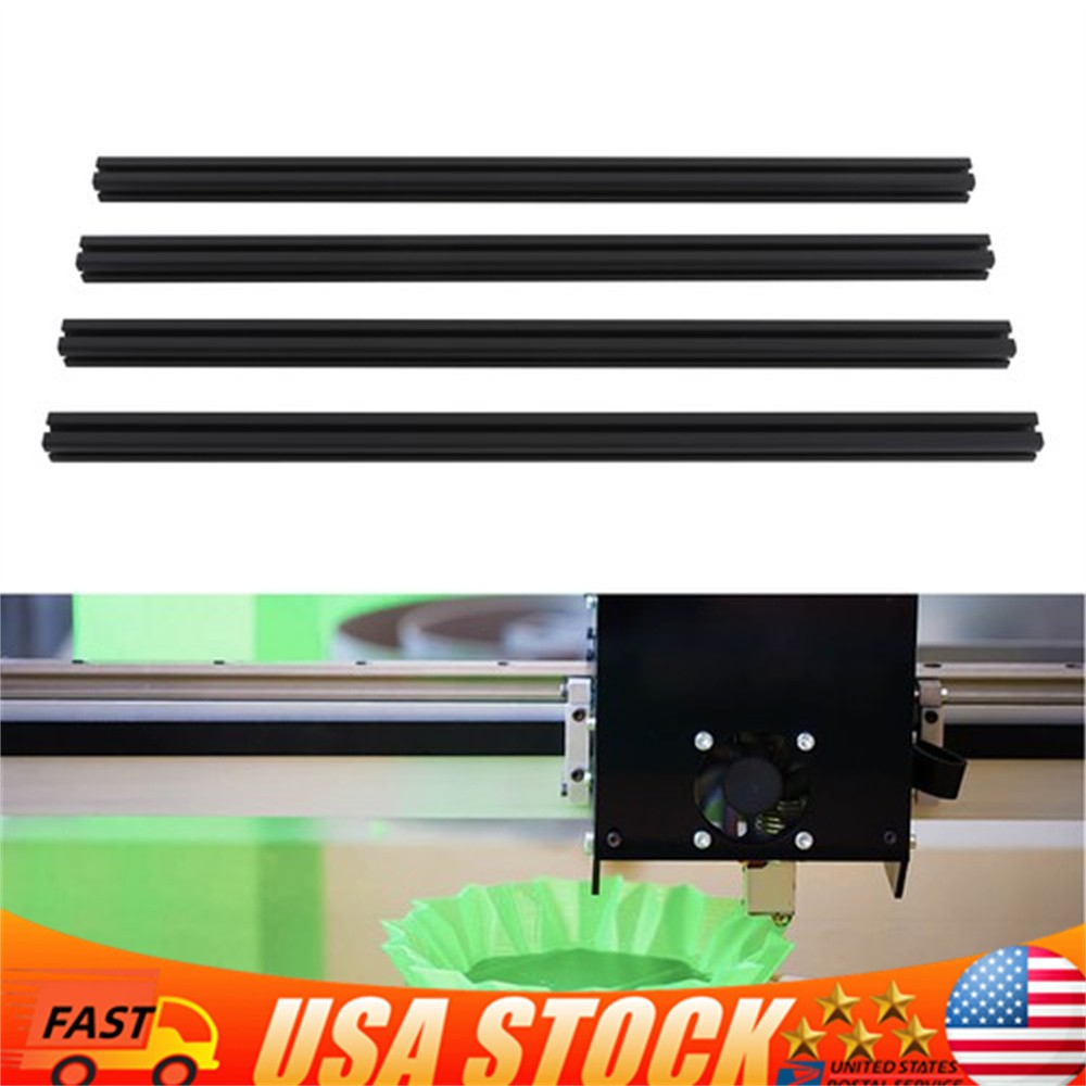 4pcs Aluminum Extrusion European Standard 4040 T Slot 1.5mm Tube Wall Thickness