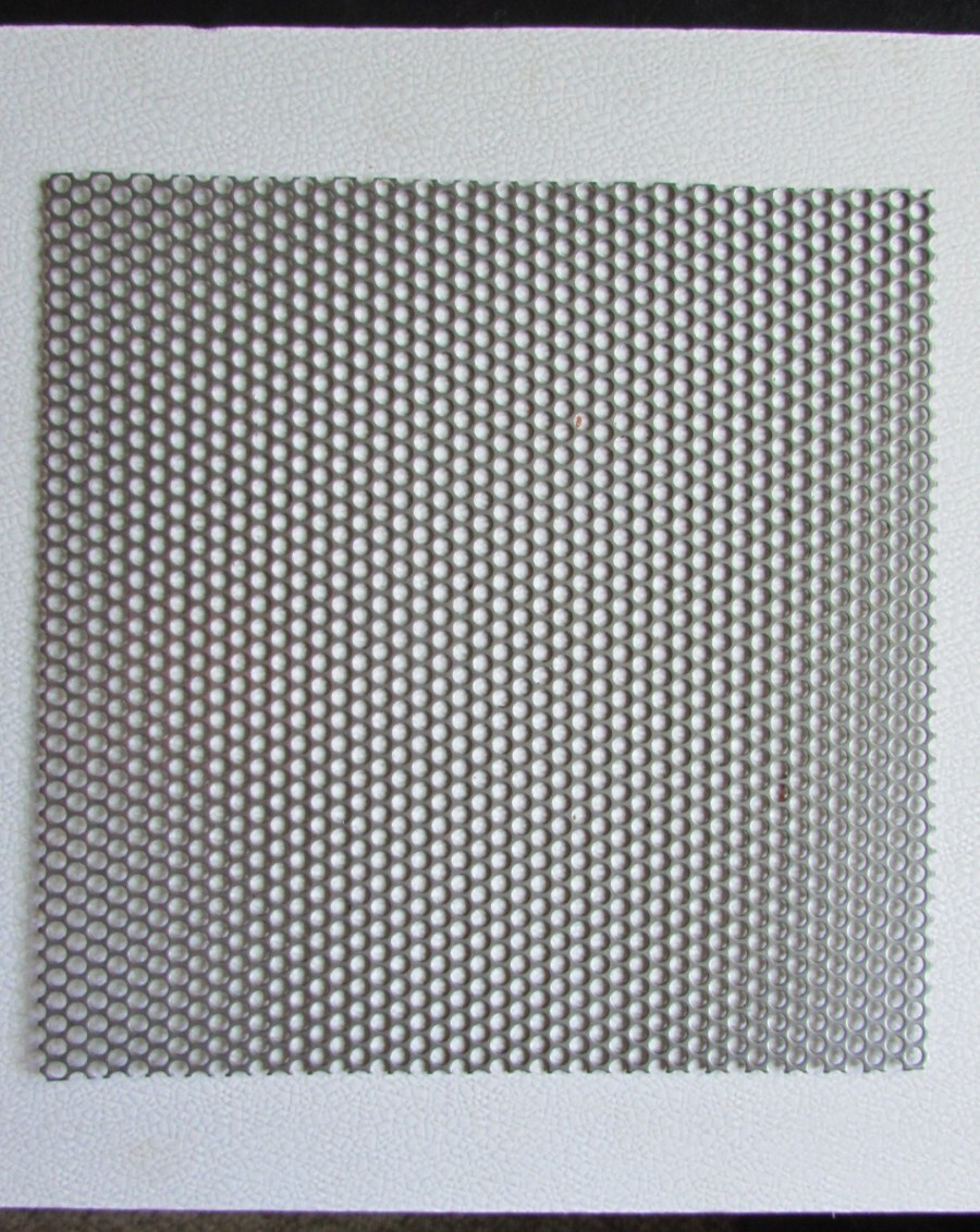 1/4″ HOLES–16 GA.-(0598)-304 STAINLESS PERFORATED SHEET- 12″ X 12″