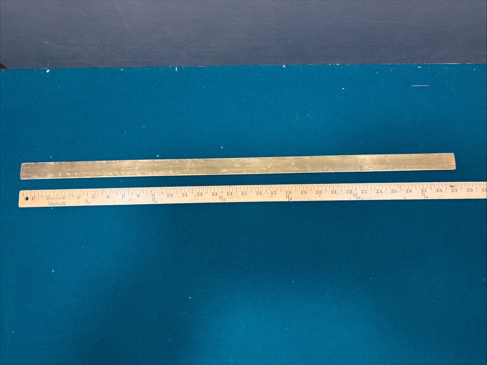 Brass Bar Stock Flat Long: 29-1/2 x 1-3/16 x 1/8 Inches