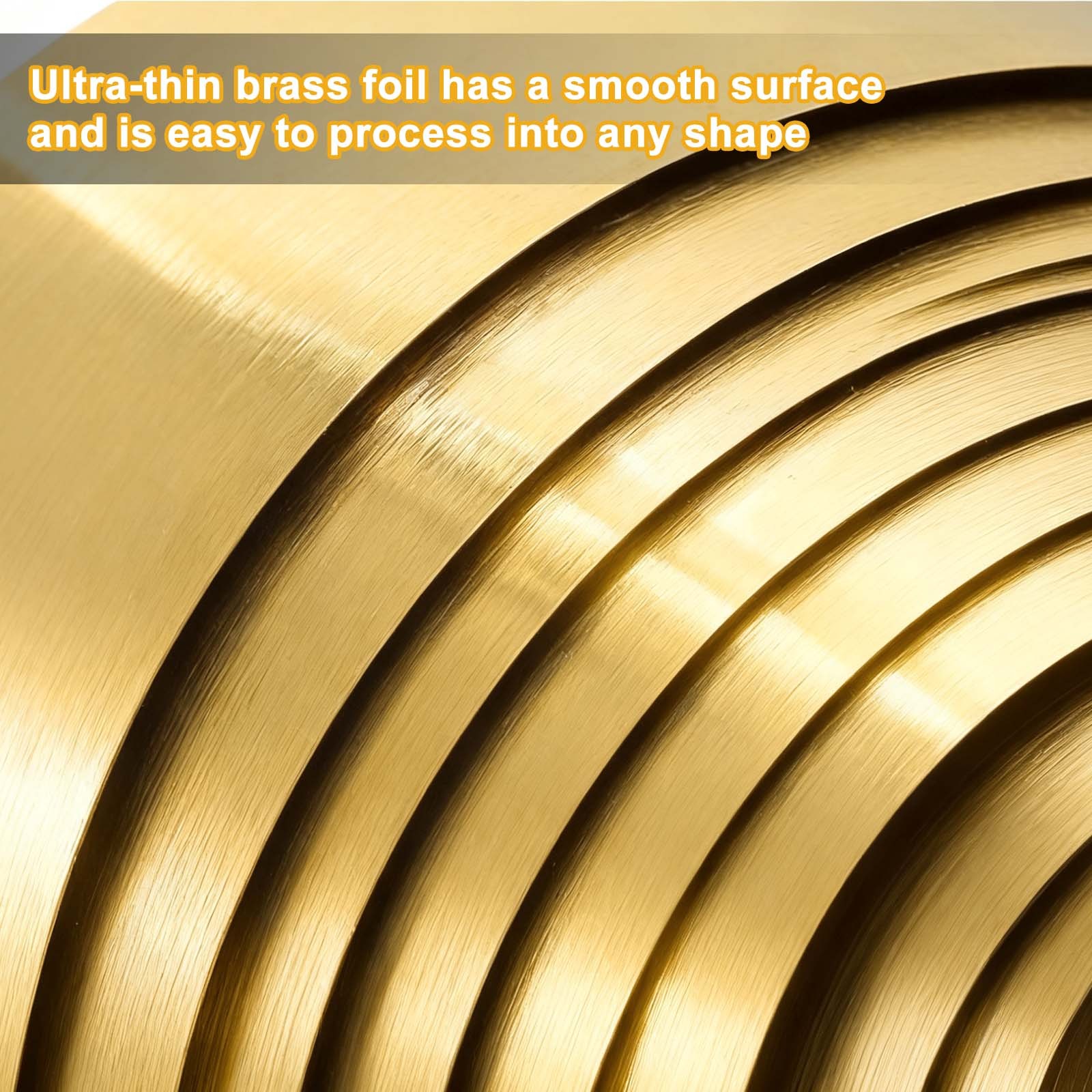 Brass Sheet Roll, 0.012 x 0.79 x 39.4 Inch H62 Thin Brass Foil Strip Plate Shim