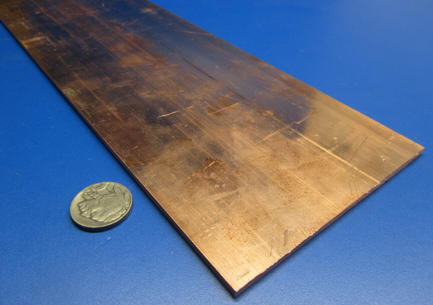 110 Copper Bar H02, 1/8″ Thick x 4.0″ Wide x 4 Ft Length