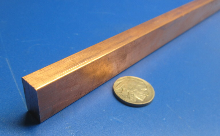 182 Copper Bar 3/8″ Thick x 3/4″ Wide x 6 Foot Length