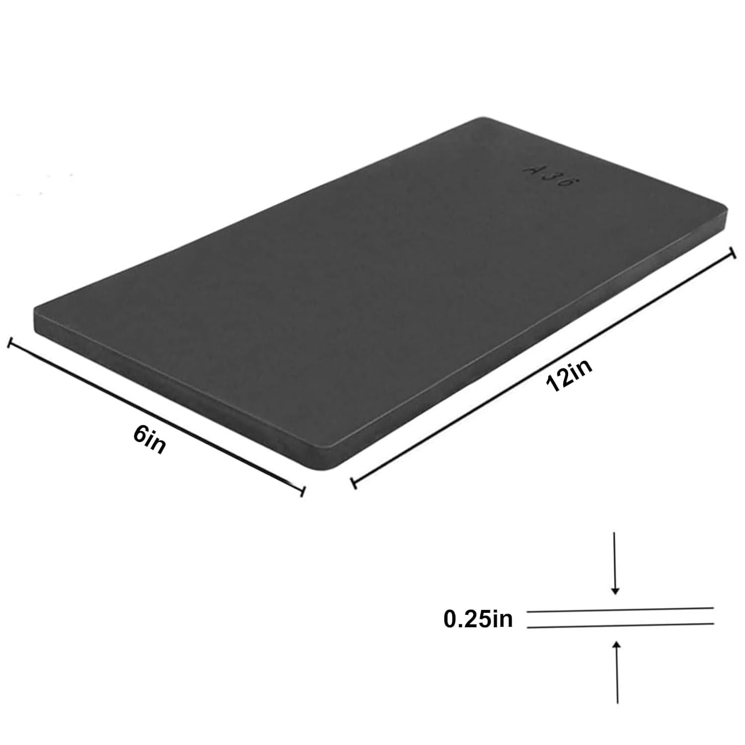 2 Pack 1/4 Hot Rolled Steel Plate A36 Steel Sheet 12 x 6 inch A36 Steel