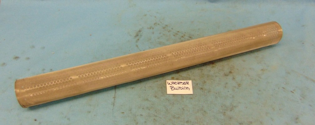 SANICLEAN 316L SS PERF. IN LINE STRAINER 31-1/4″ L X 3″ DIA. 1/4″ HOLES W/MESH