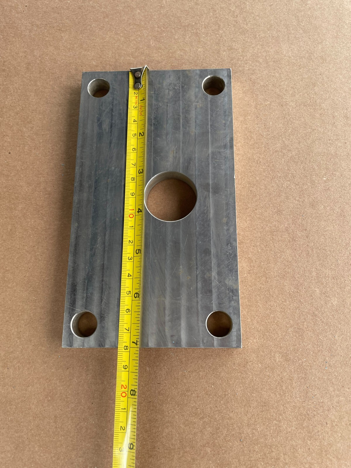 Rectangle Aluminum Block Plate Flat Plate Bar, 5 Holes, 7″ x 4″