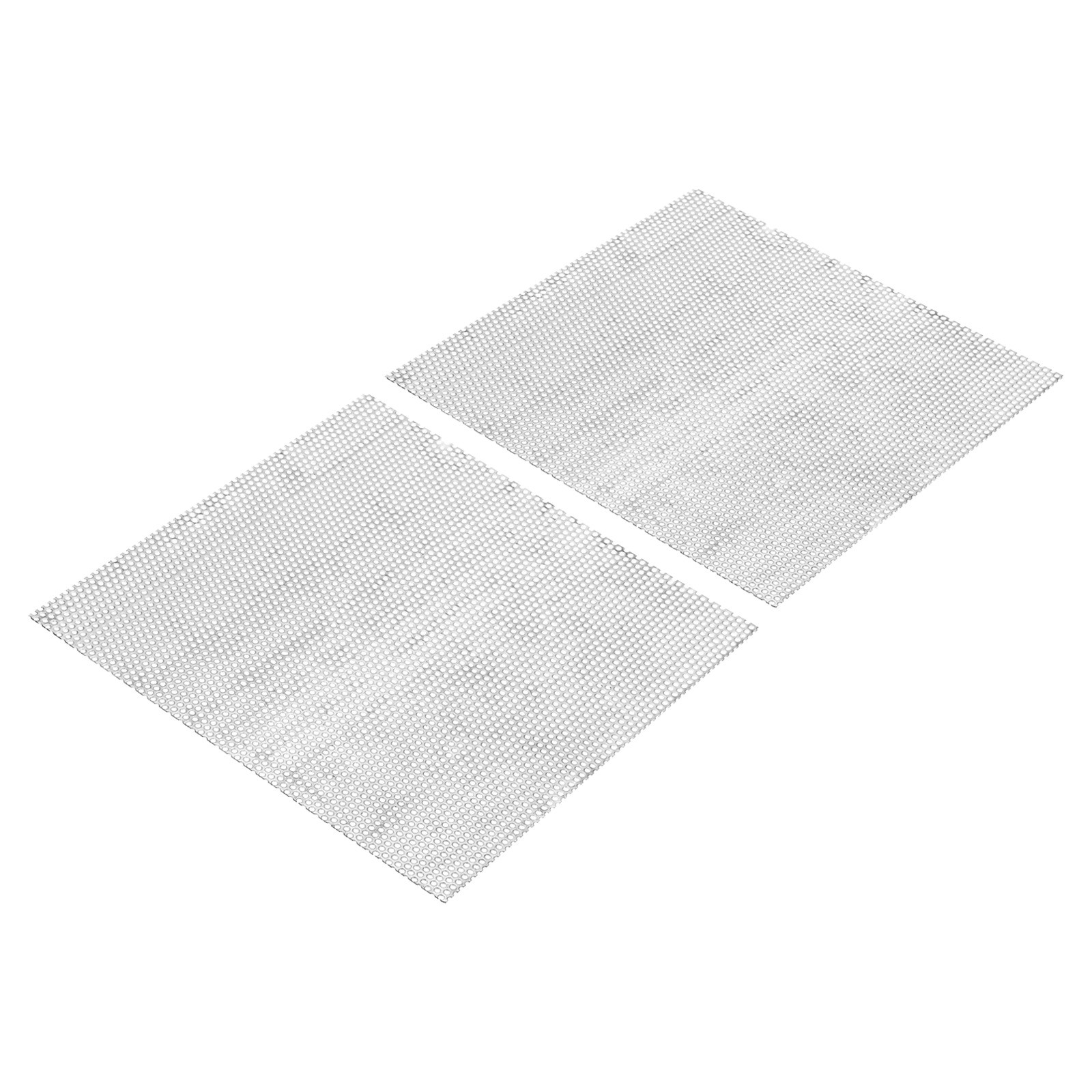 11.8″x11.8″ 304SUS Perforated Sheet,2Pcs 0.12″ Hole 19GA Metal Mesh Plate Screen
