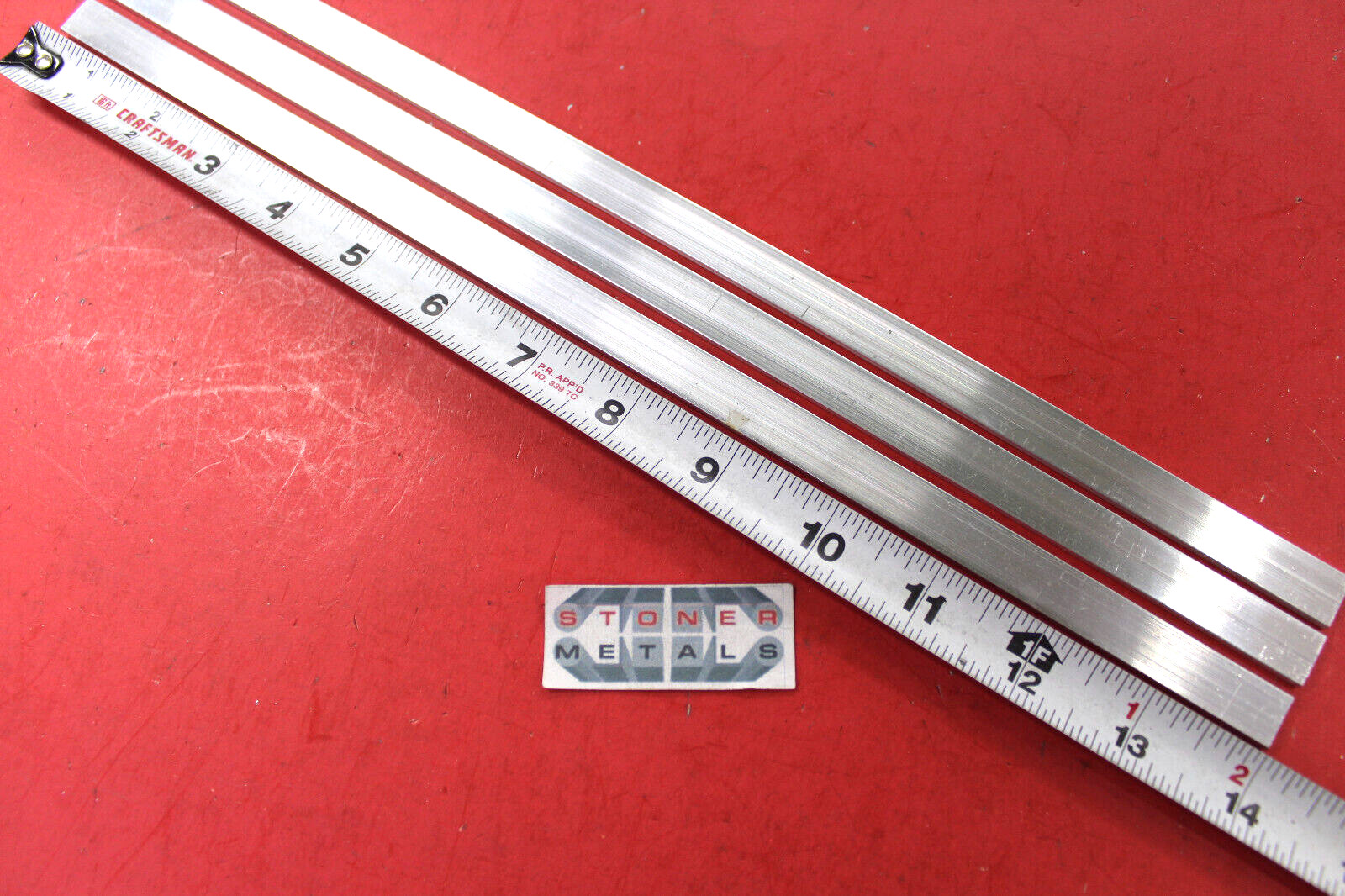 3 Pieces 1/8″ X 1/2″ ALUMINUM 6061 T6511 FLAT BAR 14″ long Extruded Mill Stock