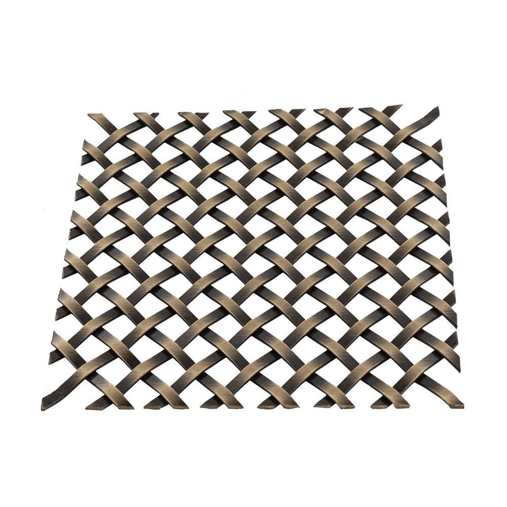 Outwater 18in x 24in Flat Single Crimp | Antique Brass | Woven Wire Grill | Kent