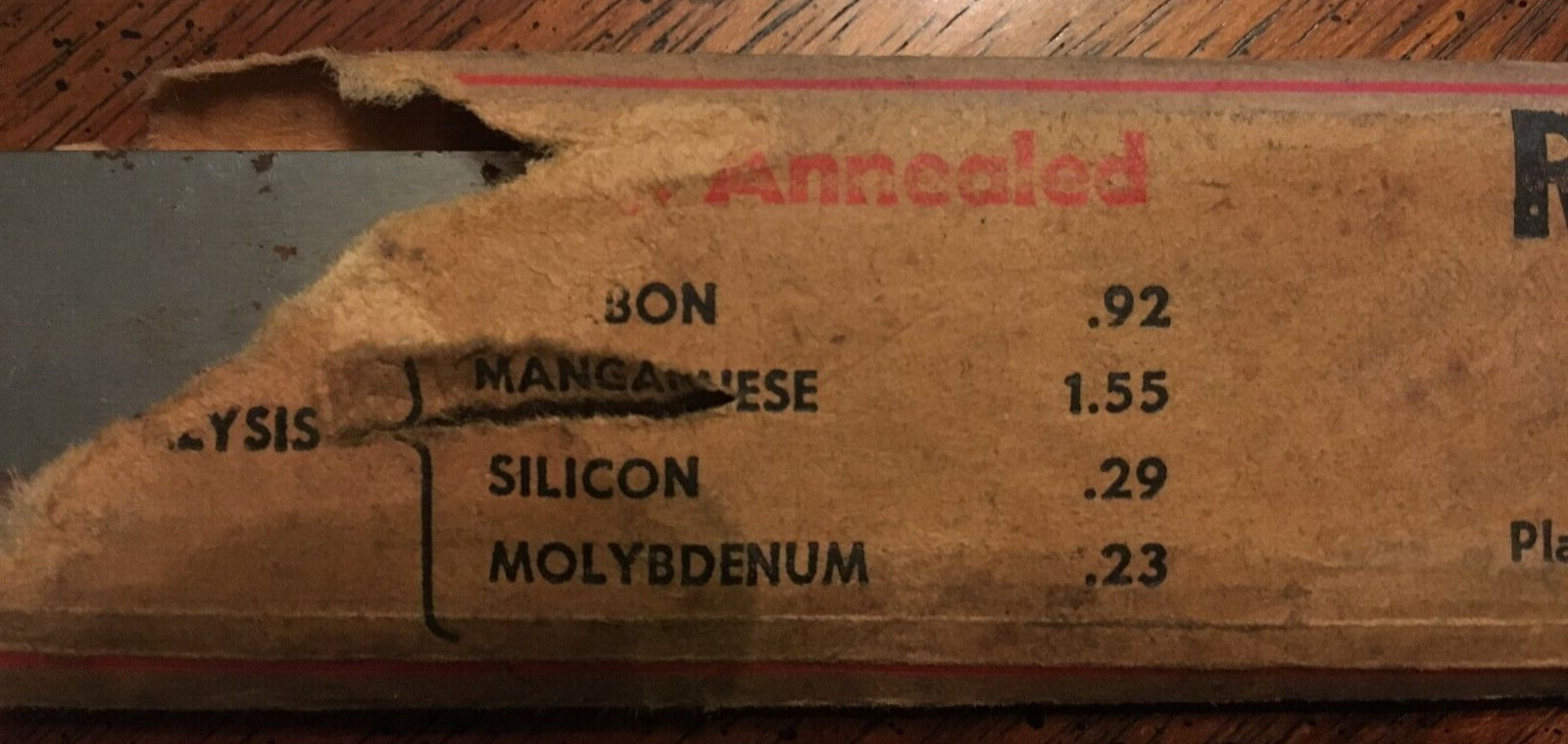 Vintage Ground Flat Stock 3/16″ x 1″ x 14 1/2″ oil Ryerson