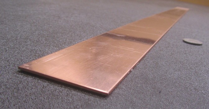110 Copper Bar H02, 1/16″ Thick x 2″ Wide x 36 Inch Length, 1 Pcs