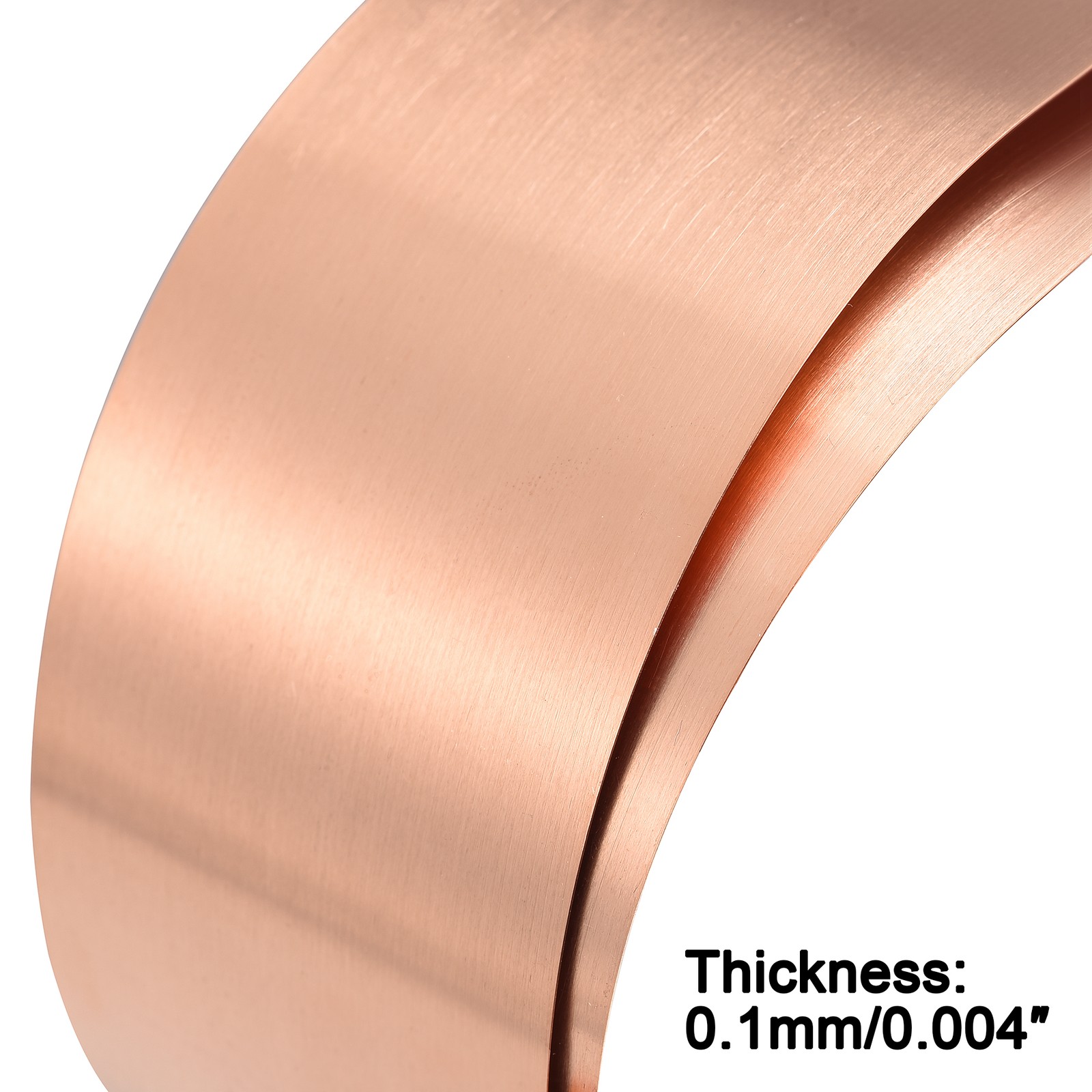 39.4″ x 7.9″ Metal Foil Plate for DIY Projects Copper Roll 0.1mm Thickness