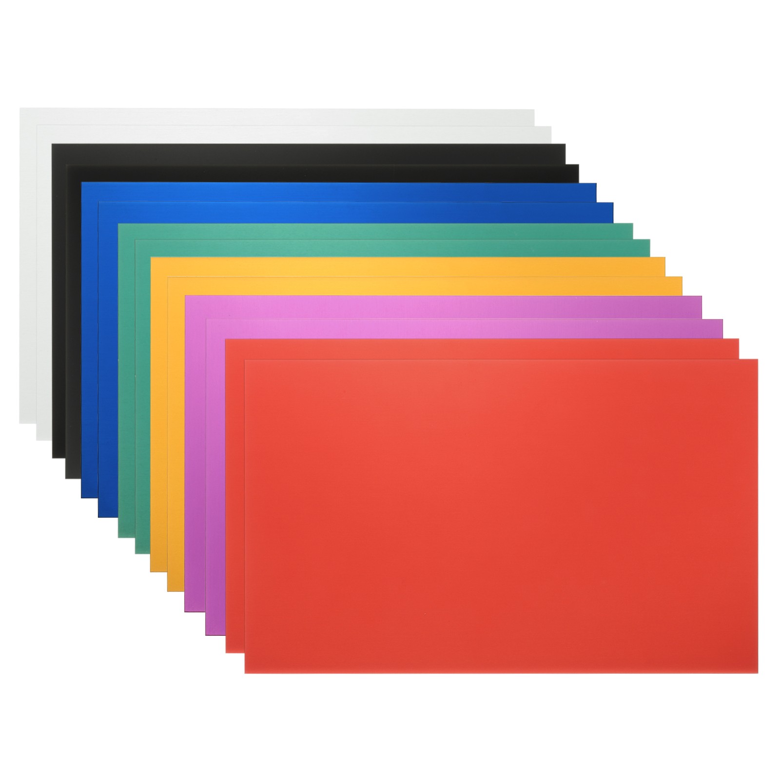 14Pcs 5″x8″ Aluminum Sheet Metal, Silver/Black/Blue/Green/Yellow/Red/Purple