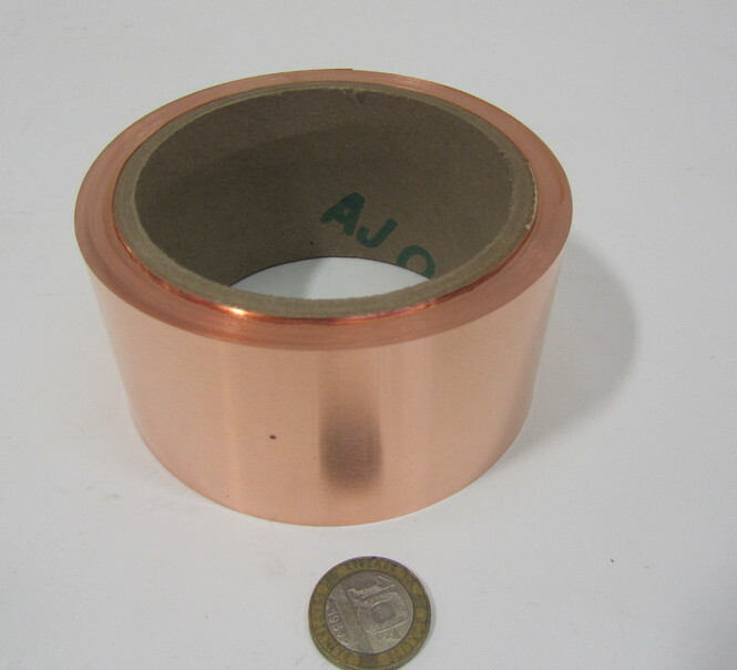 110 Copper Foil Soft Temper .005″ Thick x 2.0″ Wide x 100 Foot Length