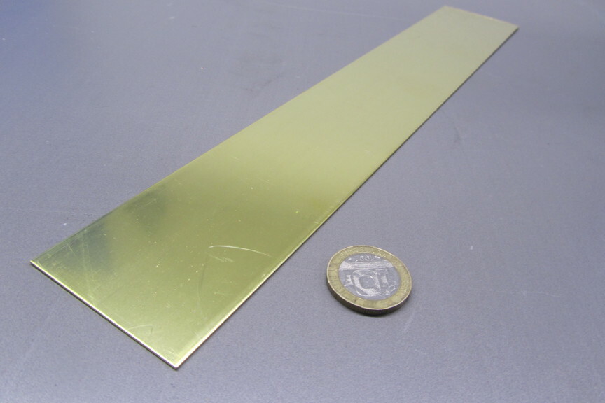 260 Brass Flat Bar .016″ Thick x 2.0″ Wide x 12″ Length, 3 Pcs, 3 Ft Total