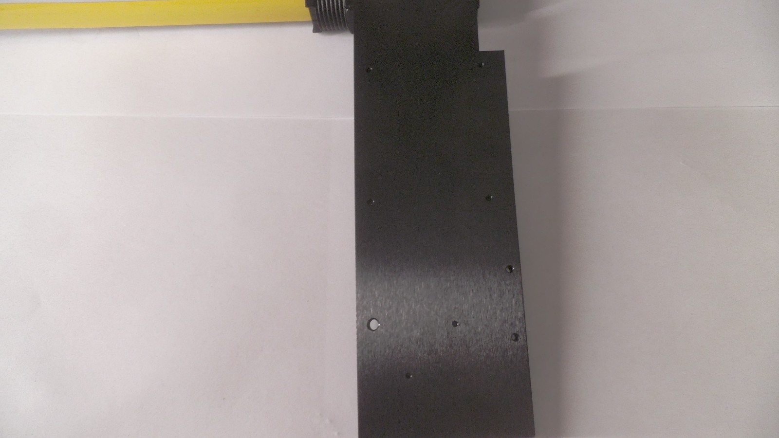 Black Anodized Aluminum plate or bracket, 7-1/4″ x 2-1/2″ x 3/8 thick