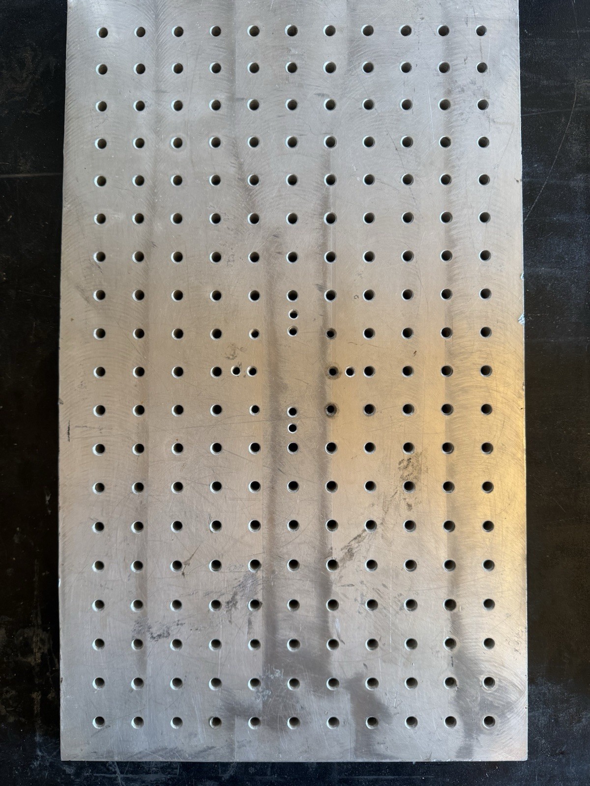 12 x 20 x 3/4 Aluminum Tooling Fixture Plate Tapped Hole Grid 15.9 lb