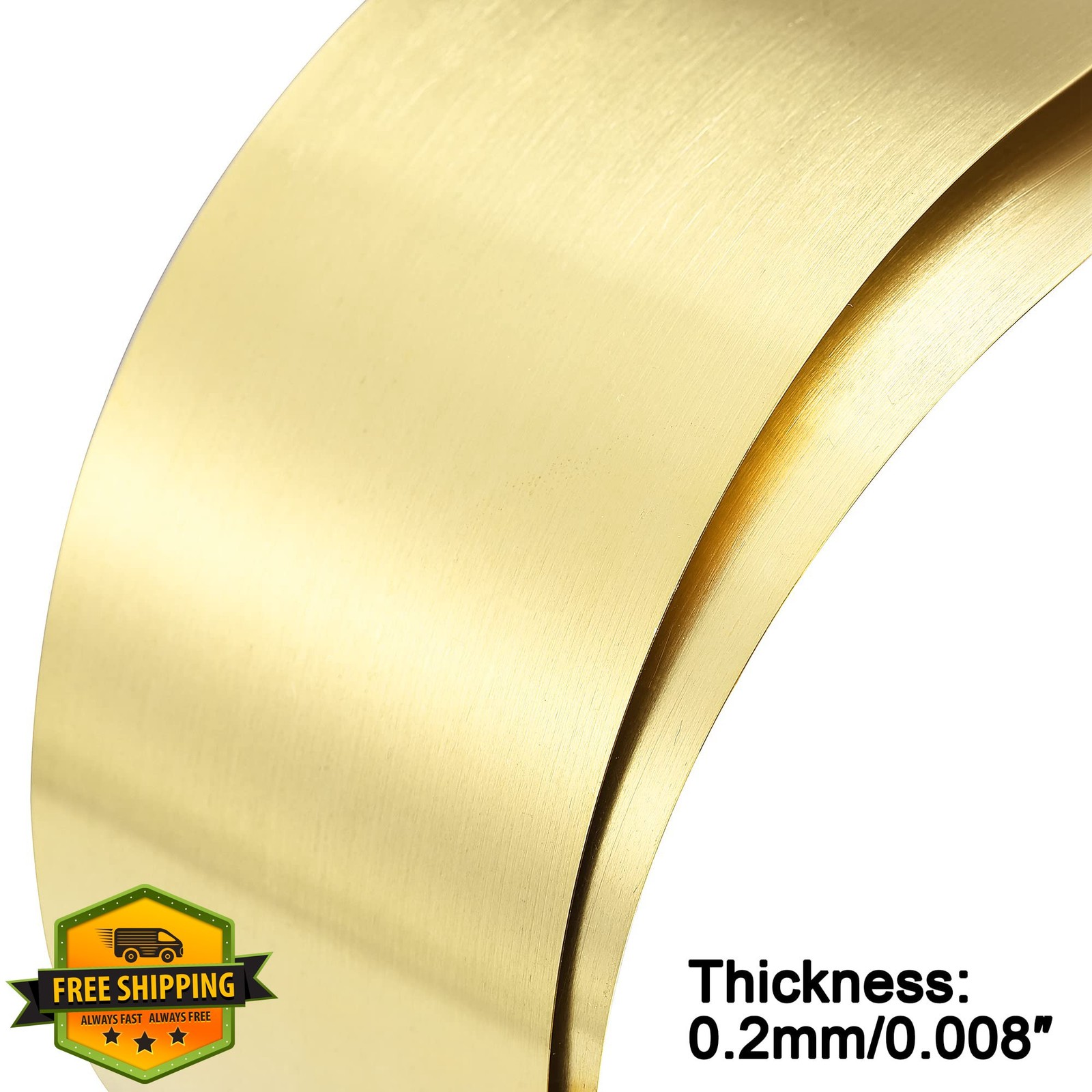 uxcell Brass Sheet Roll 1000x50x0.2mm Metal Foil