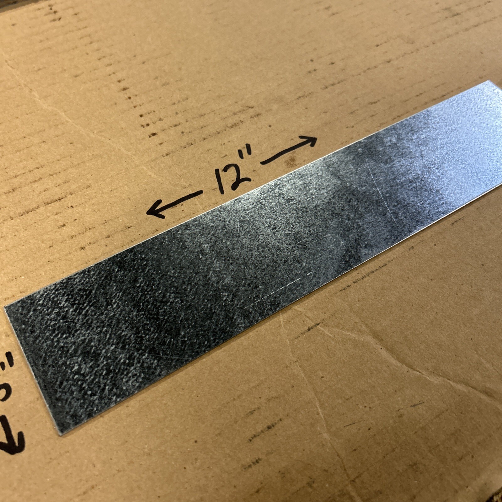 16 Gauge (.060” Thick) Galvanized Steel Sheet Metal – 2.5” x 12” – New